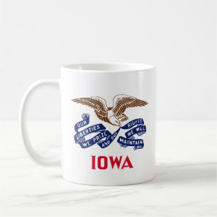 Iowas flagga kaffemugg