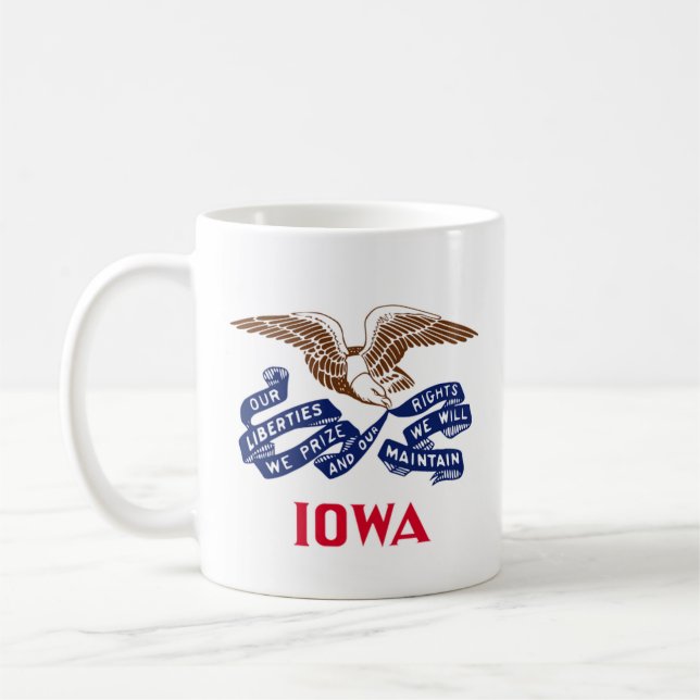 Iowas flagga kaffemugg (Vänster)