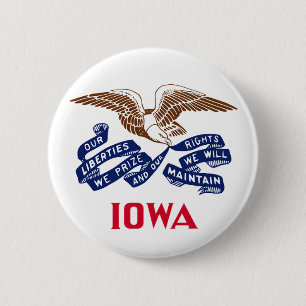 Iowas flagga knapp