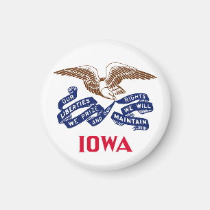 Iowas flagga magnet