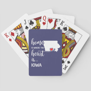 Iowas hem är där hjärtat finns casinokort