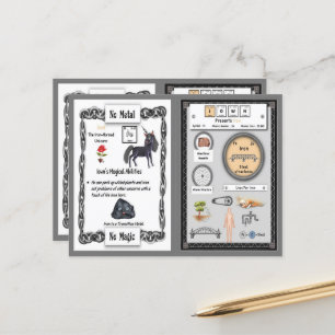 Iown - Järn Horn Unicorn Game Card Vykort