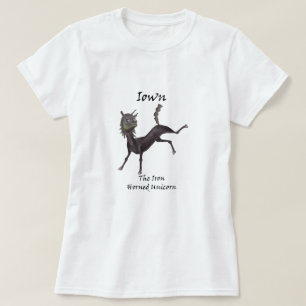 Iown-Järn-Horned Unicorn Tee-Shirt T Shirt