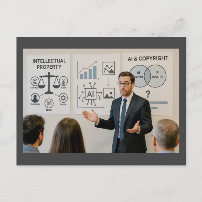 IP, AI och upphovsrätt Vykort (Framsida)