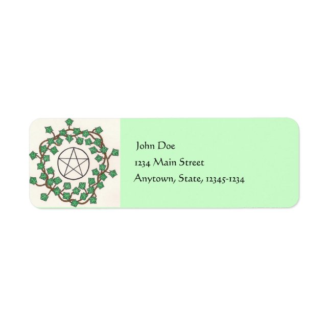 IP- och Pentacle-adressetikett Returadress Etikett (Framsidan)