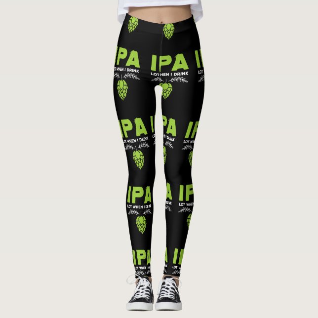 IPA-del när jag dricker fruktbart öl Leggings (Framsida)