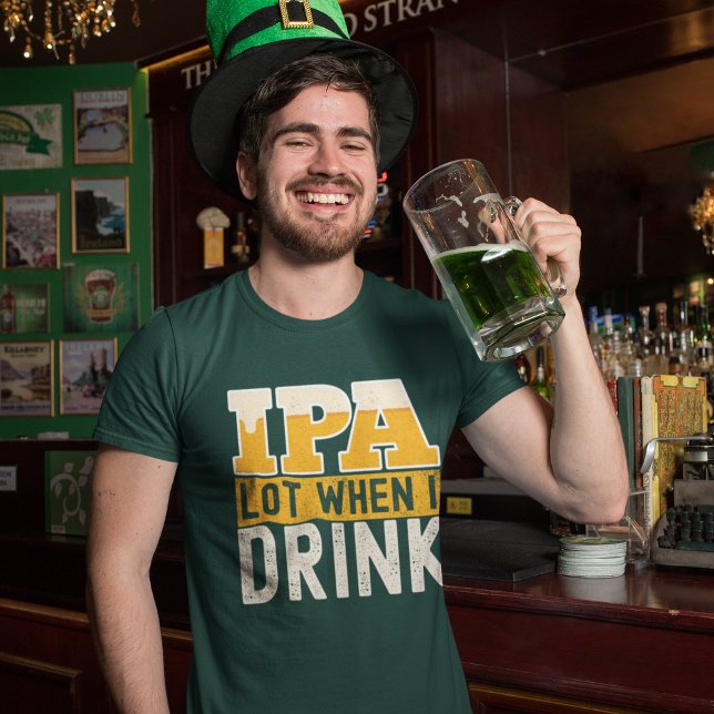 IPA mucho cuando bebo cerveza divertida  T Shirt (Skapare uppladdad)