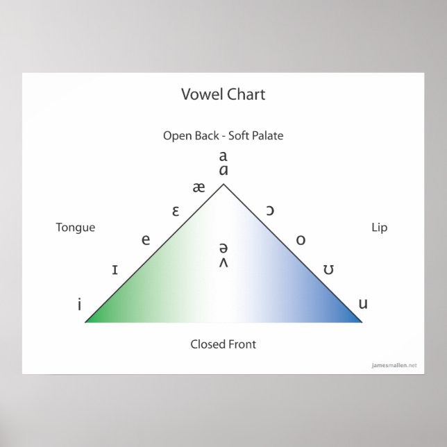 IPA-vowelldiagram Poster (Framsidan)
