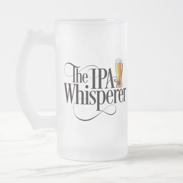 IPA Whisperer Frosted Glass Beer Mugg (Vänster)