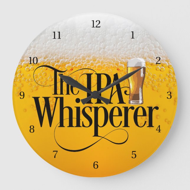 IPA Whisperer Large Clock Stor Klocka (Framsida)