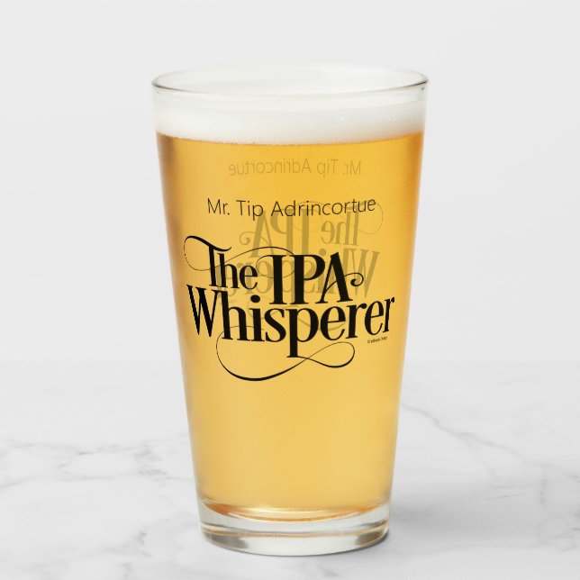IPA Whisperer (personlig) Glaskopp (Framsida fylld)