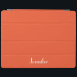 iPad 2/3/4 täcker, orangen och vit, personlig iPad Skydd<br><div class="desc">En bakgrund av den ljusa orangen dekorerar denna roligt täcker för en iPad 2,  iPad 3 eller iPad 4.  Den personifieras med vitbokstäver. Du kan lätt ändra texten för namn eller annat.  Underbar studentengåva,  eller för back to school eller jul.  All rättigheter reserverade © Alan 2014 & Marcia Socolik.</div>