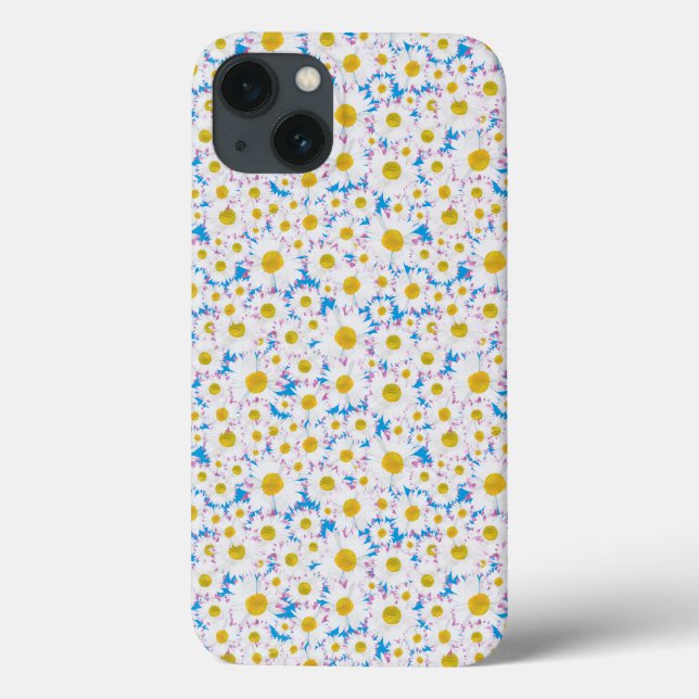 iPad Air Case-Mate Fodral: Ditzy White Daisys: Blu (Baksida)