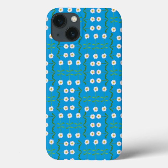 iPad Air Case-Mate Fodral: White Daisys on Teal (Baksida)