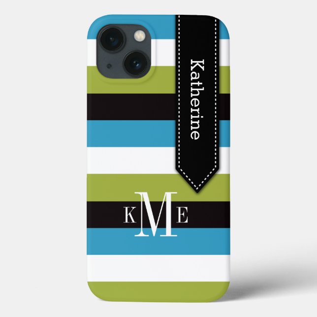 iPad Mini-ärende | RAND | Blå Grönt svart vit (Baksida)