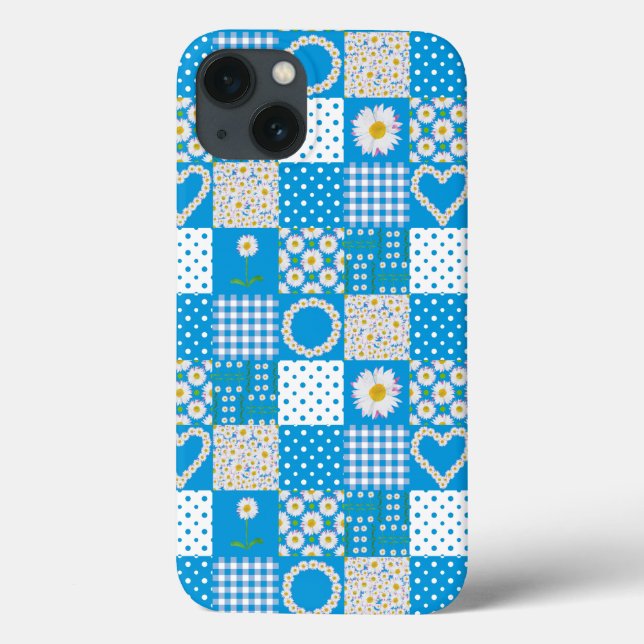 iPad Mini Retina Case Daisy Chains, Faux Patchwork (Baksida)