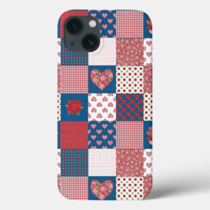 iPad Mini Retina Case: Hearts and Ro Patchwork
