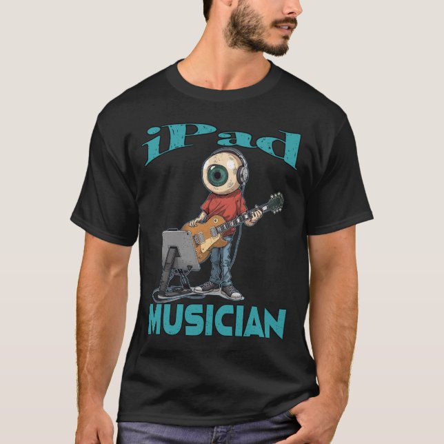 Ipad Musician Eyeball T Shirt (Framsida)