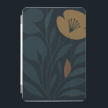 iPad Smart Cover iPad Mini Skydd<br><div class="desc">Dieses stilvolle iPad-Hüllen-Design besticht durch ein abstraktes florales Muster in dunklen,  satten Farbtönen. Die Komposition vereint goldene und rostbraune Blüten mit tiefblauen und petrolfarbenen Blättern auf einem dunklen Hintergrund. Das minimalistische Design wirkt elegant,  modern und zeitlos – ideal für alle,  die schlichte,  aber ausdrucksstarke Ästhetik lieben.</div>