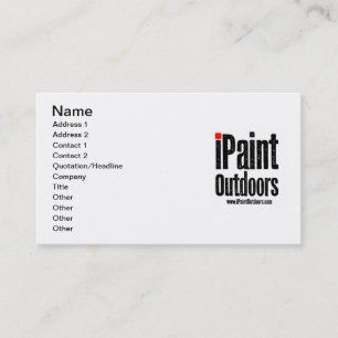 iPaintOutdoorskort Visitkort