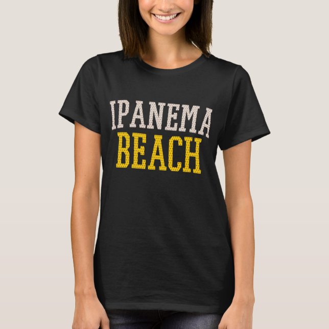 Ipanema Beach vintage Letter T Shirt (Framsida)