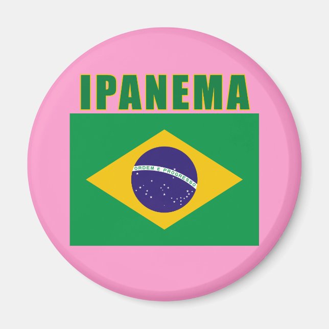 IPANEMA Brasiliens Beach Tshirts, gåvor Magnet (Framsidan)