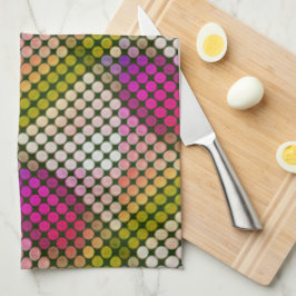 Ipanema färg stil i upprepade knappar och former kökshandduk