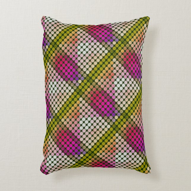 Ipanema färg stil i upprepade knappar och former prydnadskudde (Framsidan(Vertikal))