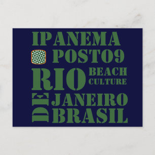 Ipanema posto 9, strandkultur vykort