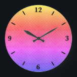 Ipanema Rainbow Hypnotic Diamond Modern Pop Art<br><div class="desc">Rundmurklocka, väggkonsdekantering och heminredning av dekortillbehör med Ipanema Rainbow Hypnotic Diamond Modern Pop Art Abstrakt illustration anpassningsbar tryckt på beställning med originalritning bilder av Fabric Seal print on demand shop på Zazzle #ZazzleMade https://www.zazzle.com/store/thefabricseal 🎨 Denna grafik teckning har ett modernt teckningsverk som tittar futuristiska i fantastisk. Modern men ändå klassisk...</div>