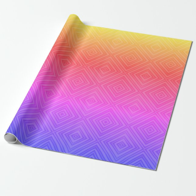 Ipanema Rainbow Hypnotic Diamond Modern Pop Art Presentpapper (Utrullad)