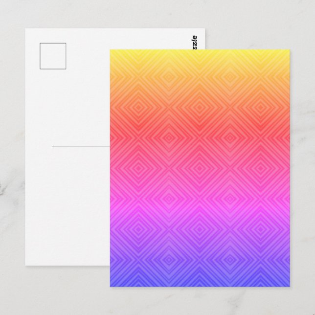 Ipanema Rainbow Hypnotic Diamond Modern Pop Art Vykort (Fram/baksida)