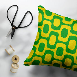 Ipanema Sidewalk Pattern, Beach Pattern, Brazil Prydnadskudde