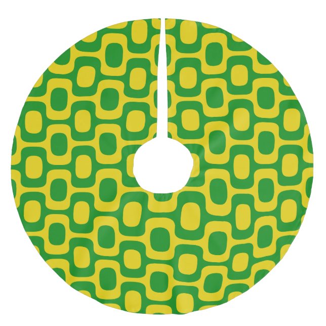 Ipanema Sidoförmönster, Strandmönster, Brasilien Julgransmatta Borstad Polyester (Framsidan)