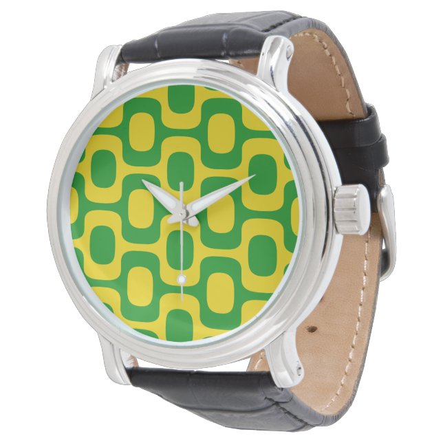 Ipanema Sidogångsmönster, Strandmönster, Brasilien Armbandsur (Vinklad)