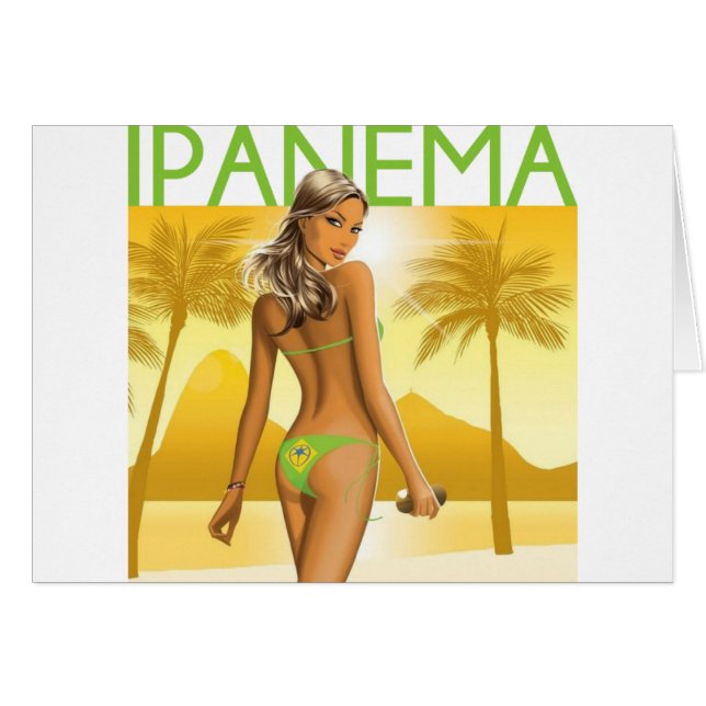 Ipanema strand hälsningskort (Framsidan Horizontal)