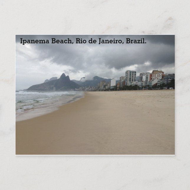 Ipanema-stranden, Rio de Janeiro, Brasilien. Vykort (Framsida)