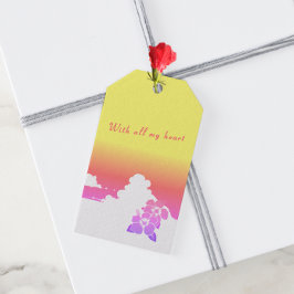 Ipanema Sunset Hibiscus & Summer Clouds Presentetikett