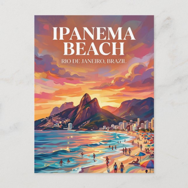 Ipanemastranden Brasilien Vykort (Framsida)
