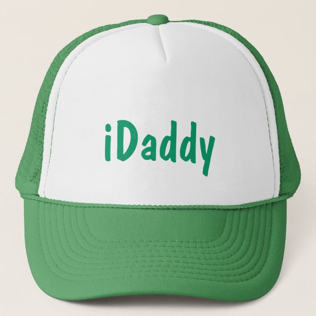 ipappa grönt white fars dag new dad hat truckerkeps (Framsida)