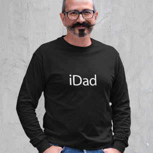 iPappa (i Pappa) - Svart Långärmad Shirt för Pappa Tee Shirt