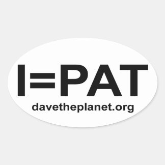 IPAT Sticker - Dave the Planet Ovalt Klistermärke