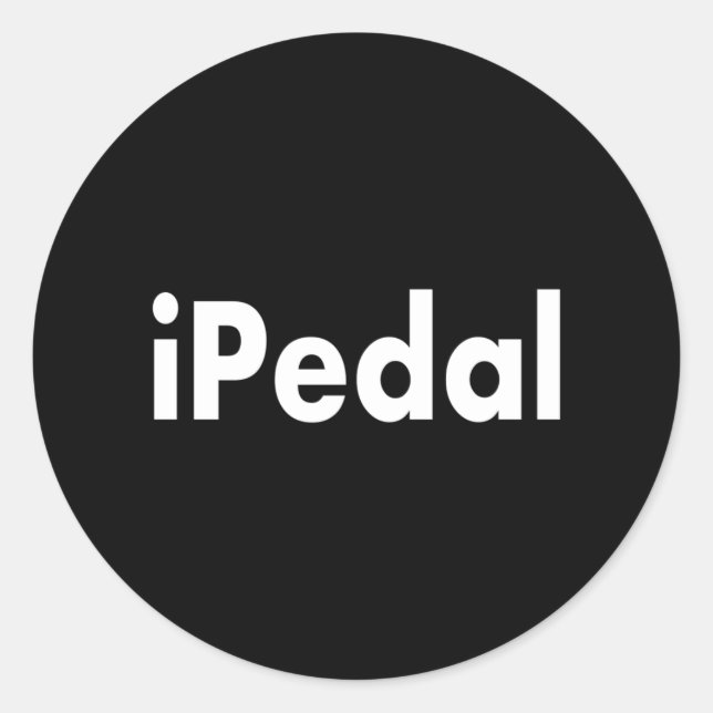iPedal Runt Klistermärke (Framsida)