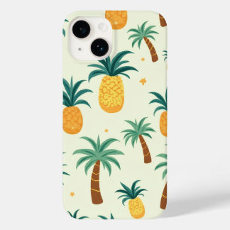 Iphone14-cases för ananas och träd mönster