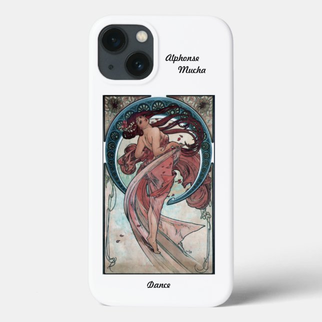 iPhone 13 fodral Alphonse Mucha Art nouveau (Baksida)