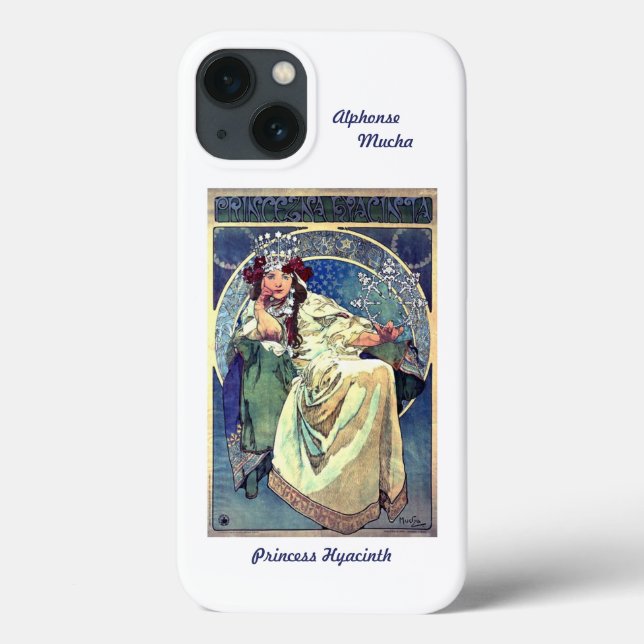 iPhone 13 fodral Alphonse Mucha Art nouveau (Baksida)