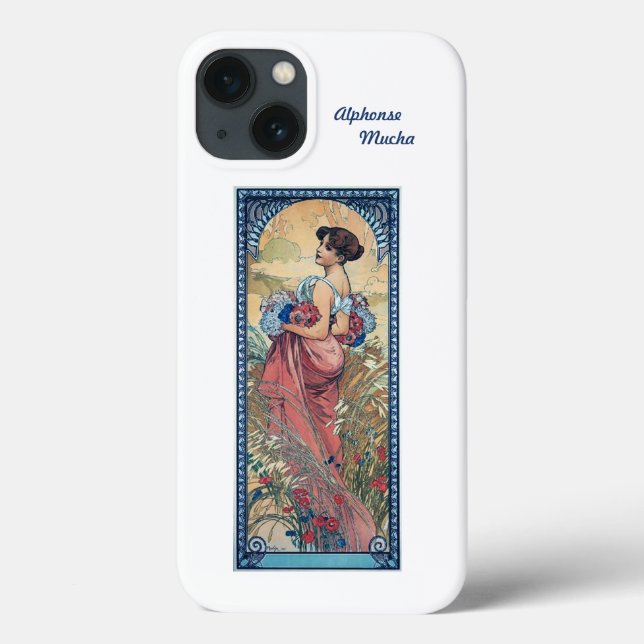 iPhone 13 fodral Alphonse Mucha Art nouveau (Baksida)