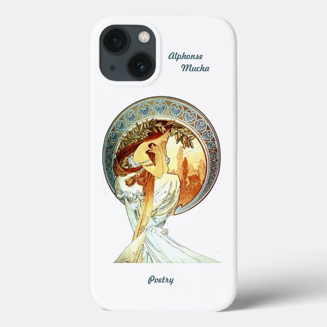 iPhone 13 fodral Alphonse Mucha Art nouveau (Baksida)