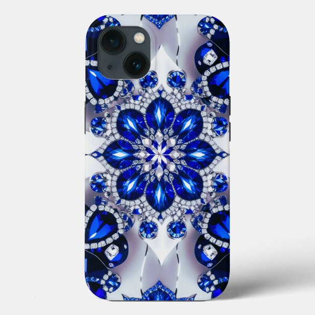 iPhone 13 Fodral-Mate med Blue White Färg (Baksida)