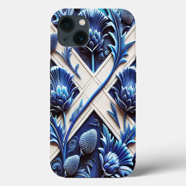 iPhone 13 Fodral-Mate med Scottish Thistles Design (Baksida)
